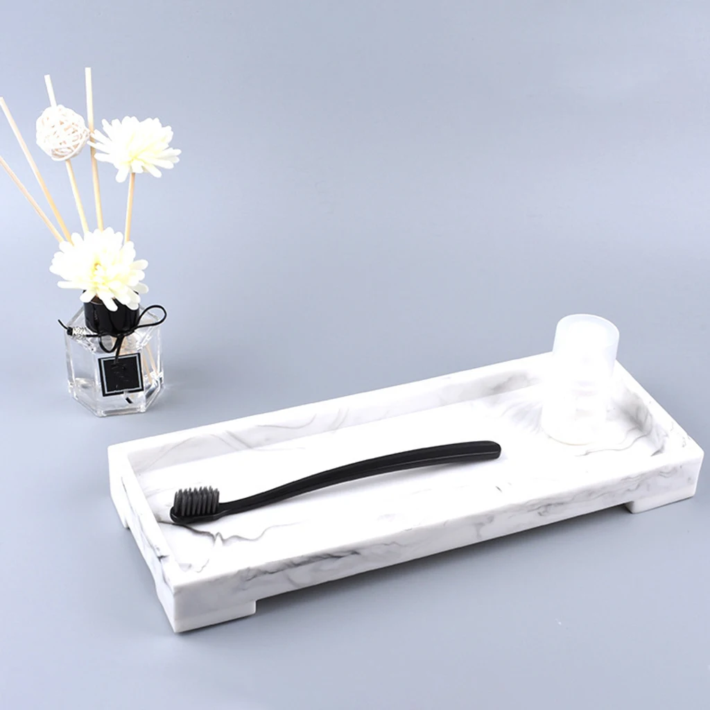 Nordic Vanity Tray Resin Storage Tray for Dresser Countertop Ornament Decoration