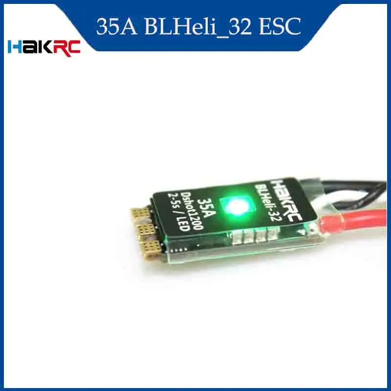 

HAKRC 35A BLHeli_32 Dshot1200 2-5S LIPO Brushless ESC Built-in LED for RC FPV Racing Drone Accessories RC