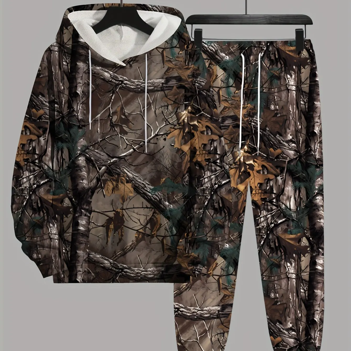 Hoodies Set 3D Print Jungle Camouflage Casual Hoodie + Pants 2pcs Sets Oversized Sweatshirt Fashion Men Women Clothing Suits