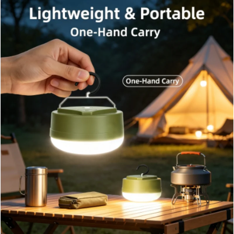 Mini LED Hanging Camping Lantern, Battery Operated Emergency Light for Fishing Hiking Outdoor Night Activities