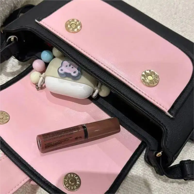 Bloom Sweet Cute Y2k Handbag Wallet Women 2025 New Hot Girls Patchwork Pink Messenger Bag Female Retro Casual Crossbody Bags