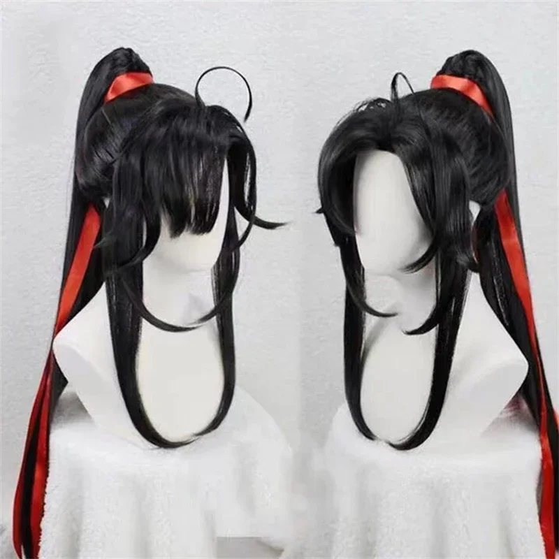 أنيمي مو داو زو شي غراندماستر من زراعة الشيطاني وي Wuxian Lan Wangji تأثيري شعر مستعار القديمة لحفلة الهالوين + غطاء شعر مستعار