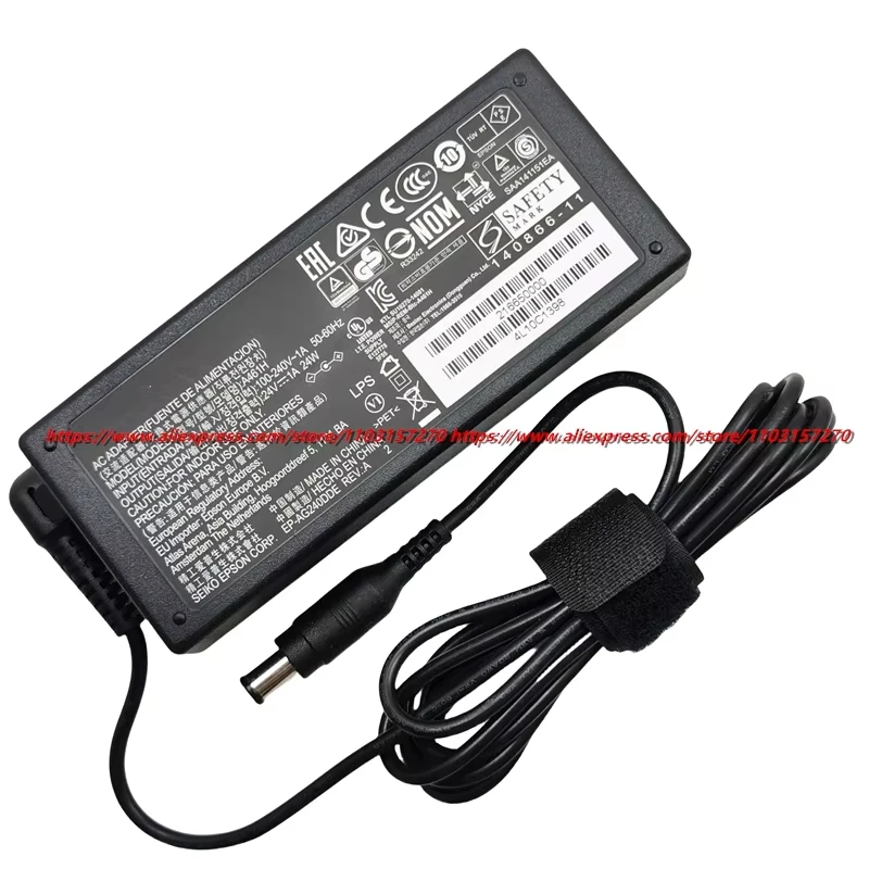 Oryginalna ładowarka sieciowa A462E 24V 1A 24W do laptopów EPSON SCANNER V600 V500 4180 4490 3590 2580 2480 Zasilacz 6,5x4,4mm