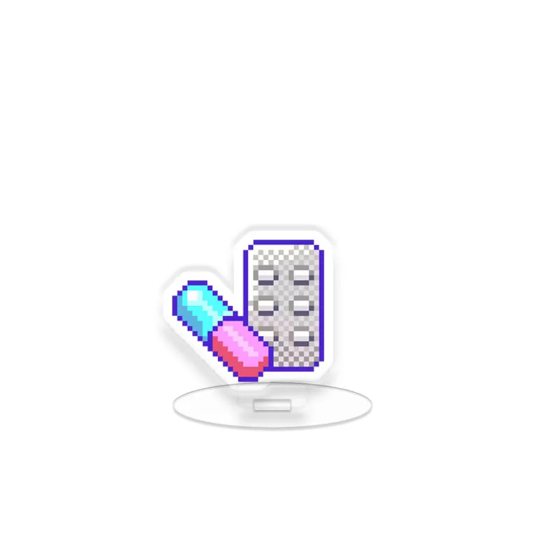 Needy Girl Overdose 스타 키 체인 아크릴 스탠드 카드 장식 데스크탑 게임 그림 장식품 모델 장난감 수집 Kawaii Cartoon