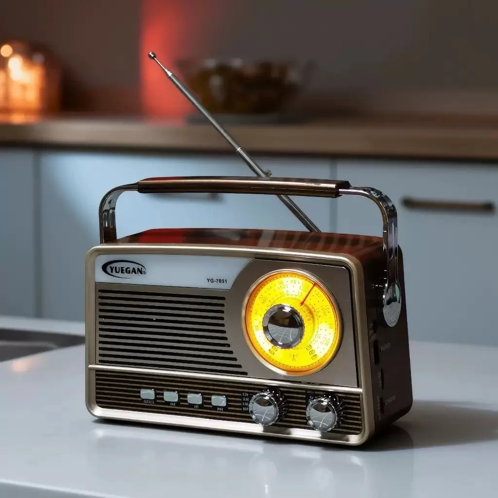 

Винтажное радио в старинном стиле, высококачественное портативное беспроводное AM/FM/SW многодиапазонное перезаряжаемое радио с фонариком, USB и слотом для карт TF