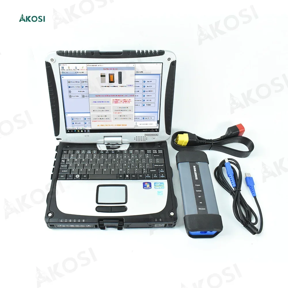 2026exclusive Truck Diagnostic Tool For Sinotruk EOL OBD For HOWO A7/T7H/Sitrak/Hohan Diagnostic Tool+CF19 Laptop