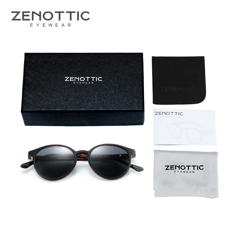 ZENOTTIC Magnetic Clip On Sunglasses Polarized Sunglasses Myopia glasses frame 2 in 1 fashion Optical Shade Prescription Eyewear