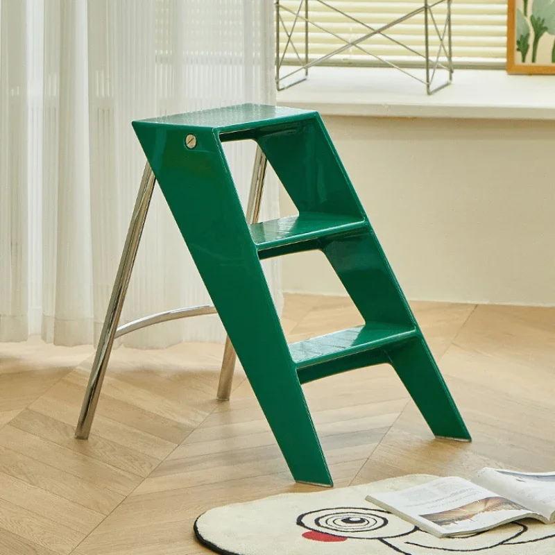 

Portable Acrylic Folding Ladder Transparent Telescopic ThreeStep Design, Durable PC Material, Home Utility Ladder