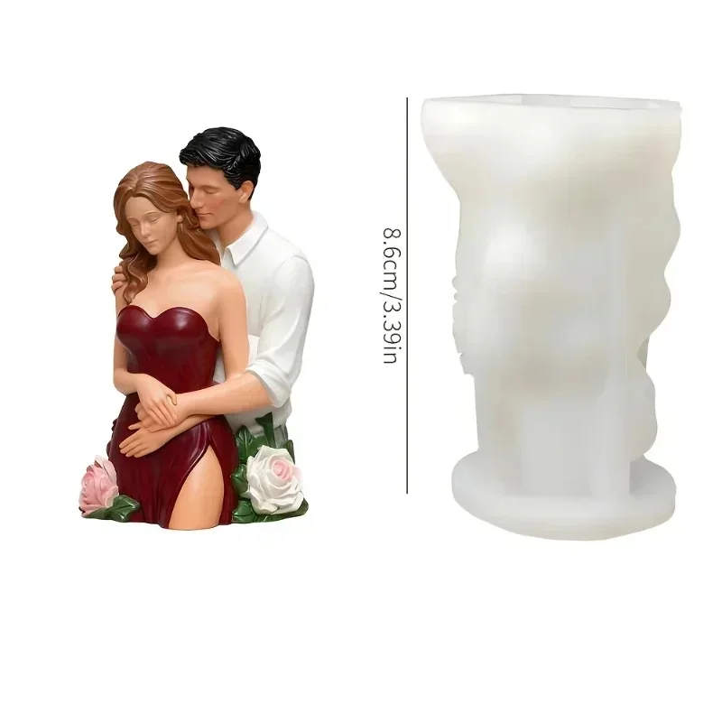 2026 Premium Romantic Couple Candle Mold, 3D Angel Couple Shape, Easy To Demould, DIY Aromatherapy Craft Making Tool