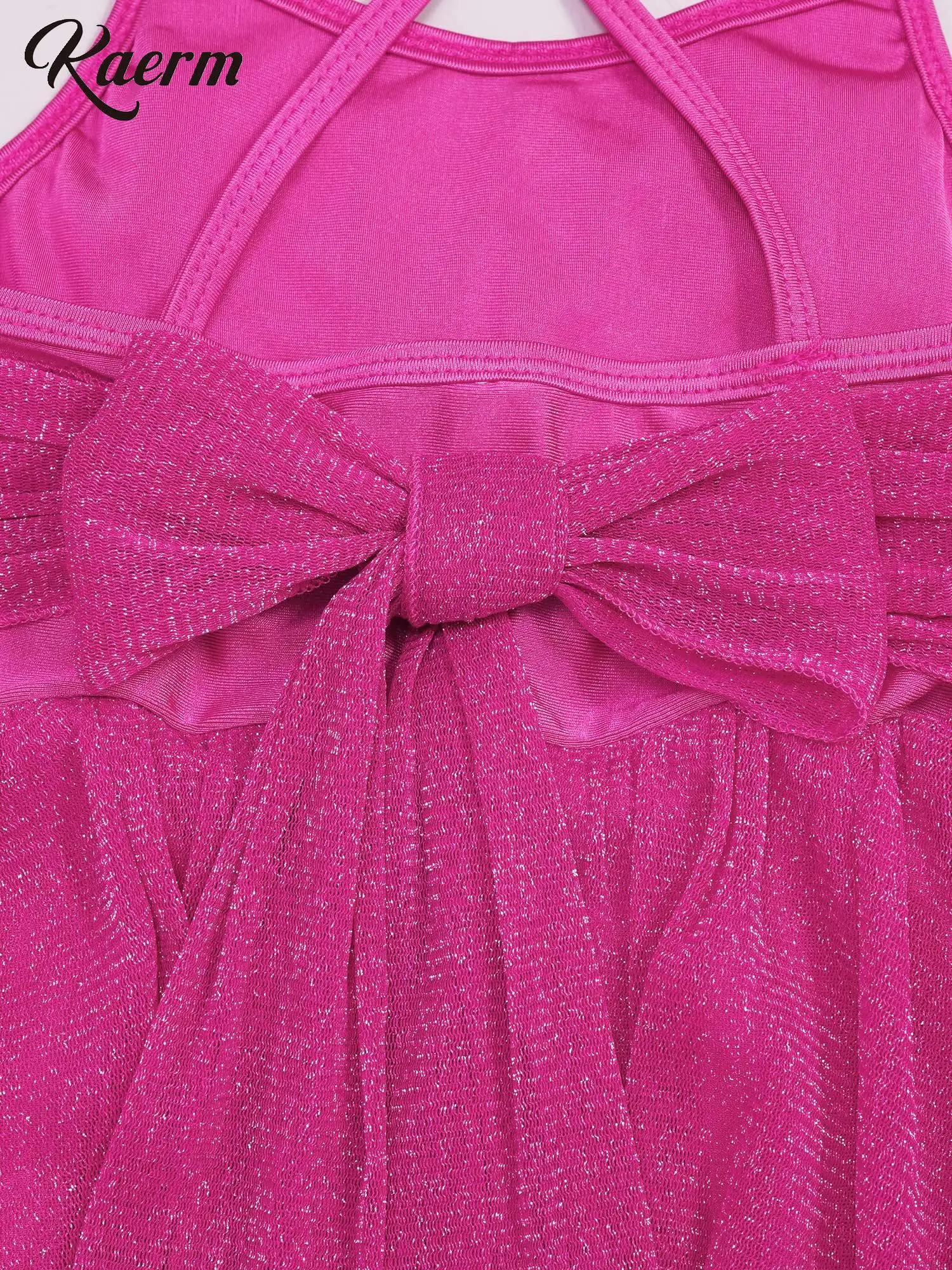 

Girls Figure Skating Ballet Leotard Dress Sleeveless Glittery Mesh Modern Lyrical Dance Dress Gymnastics Contemporary