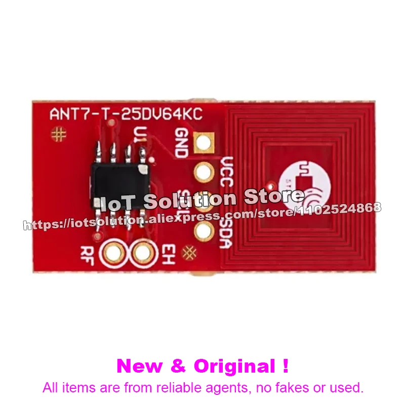 ANT7-T-25DV64KC 14x14mm Double Layer Antenna Reference Board for the ST25DV64KC Dual Interface EEPROM ANT7 T-25DV64KC