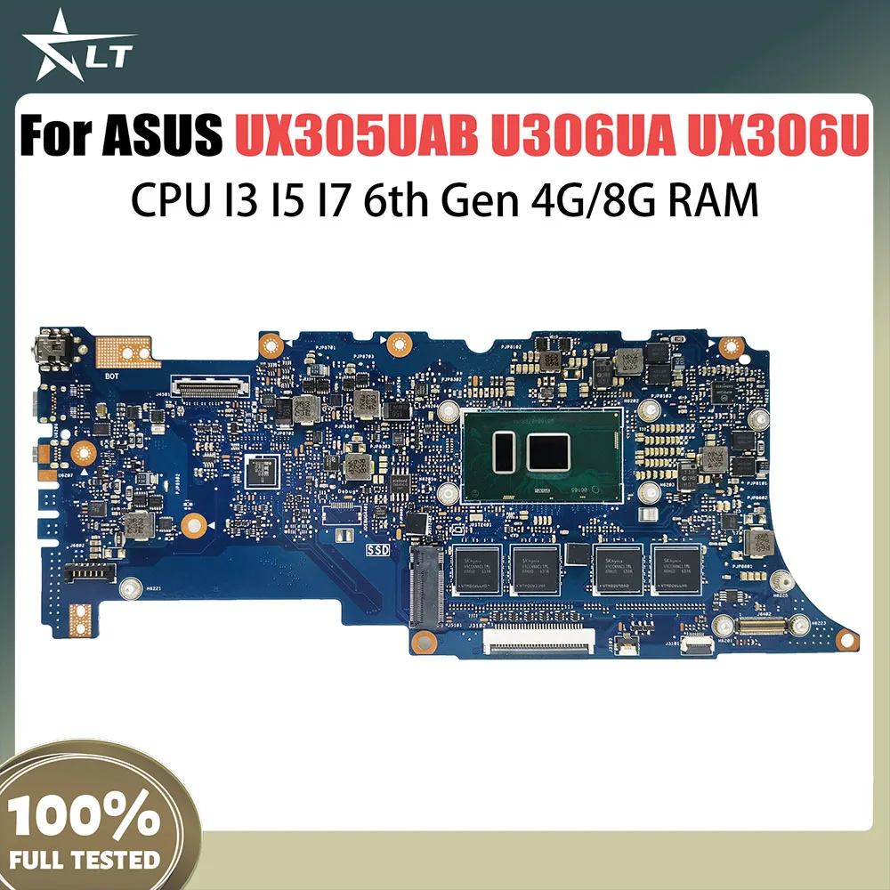 

UX305UAB Mainboard For ASUS U306UA UX306U UX306 Laptop Motherboard With i3-6100U i5-6200U i7-6500U CPU 4G 8G-RAM