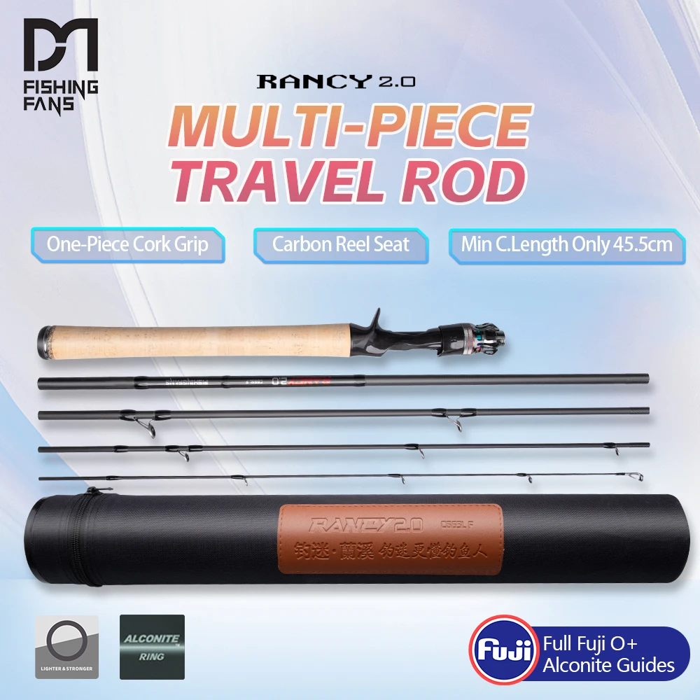 

Удочка FISHINGFANS RANCY 2.0 L ML с пробковой рукояткой, кольцами FUJI O Alconite, карбоновая, для путешествий, портативная, с тубусом