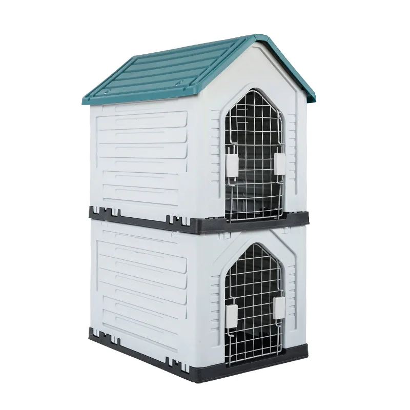 

Warm, rainproof and waterproof, universal in all seasons, dog house double-layer foldable dog house with stairs