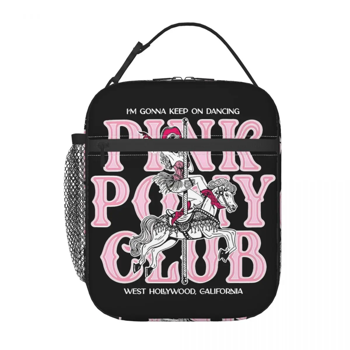 Pink Pony Club Chappell Roan Princess Sac à lunch isotherme pour bureau, sac alimentaire portable, glacière, boîtes à lunch thermiques