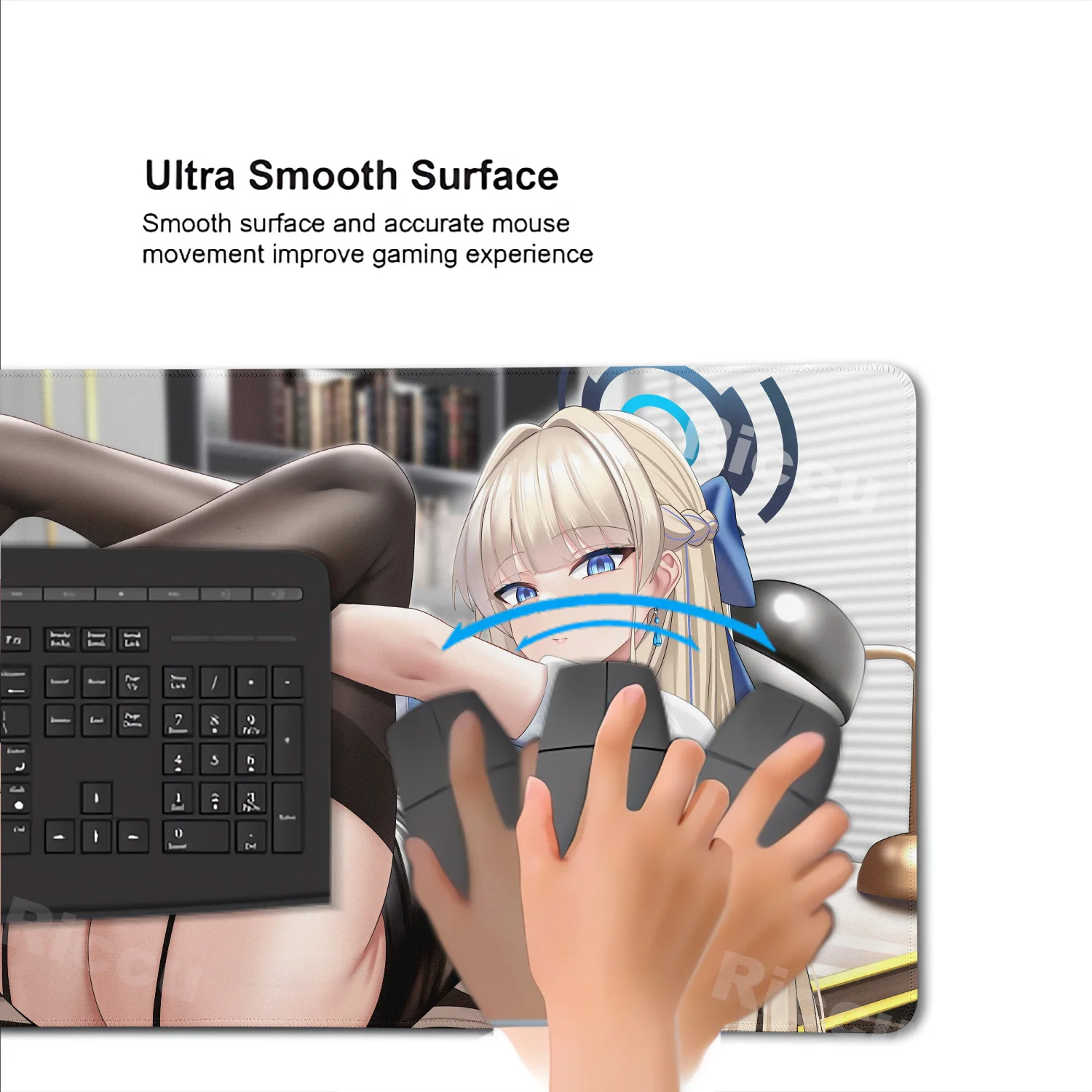 Hentai PC الأجهزة الطرفية الأزرق الأرشيف Asuma Toki ماوس الوسادة ألعاب اليابان الرياضة الإلكترونية مكتب خزانة لوحة المفاتيح الألعاب الحصير لوحة ماوس كبيرة