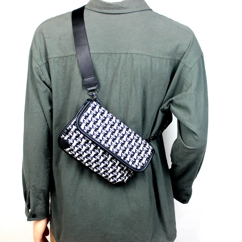 

Модная мужская сумка на одно плечо, модная клетчатая сумка через плечо для телефона, художественная маленькая сумка в стиле ретро Briti, нагрудная сумка