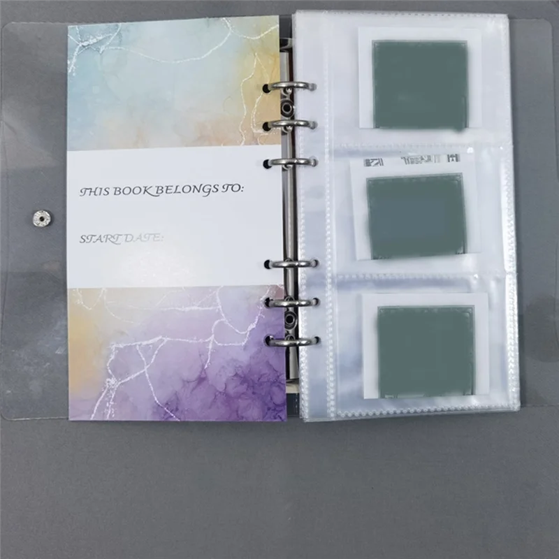 3 قطع من كتاب الميزانية لتحدي التوفير لمدة 52 أسبوع مع مظاريف نقدية، منظم أموال للنقود