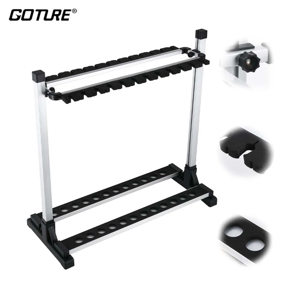 

Goture Large Capacity Fishing Rod Holders 24-Rod Rack Vertical Pole Holder For Fishing Pole Display Stand Fixed Frame