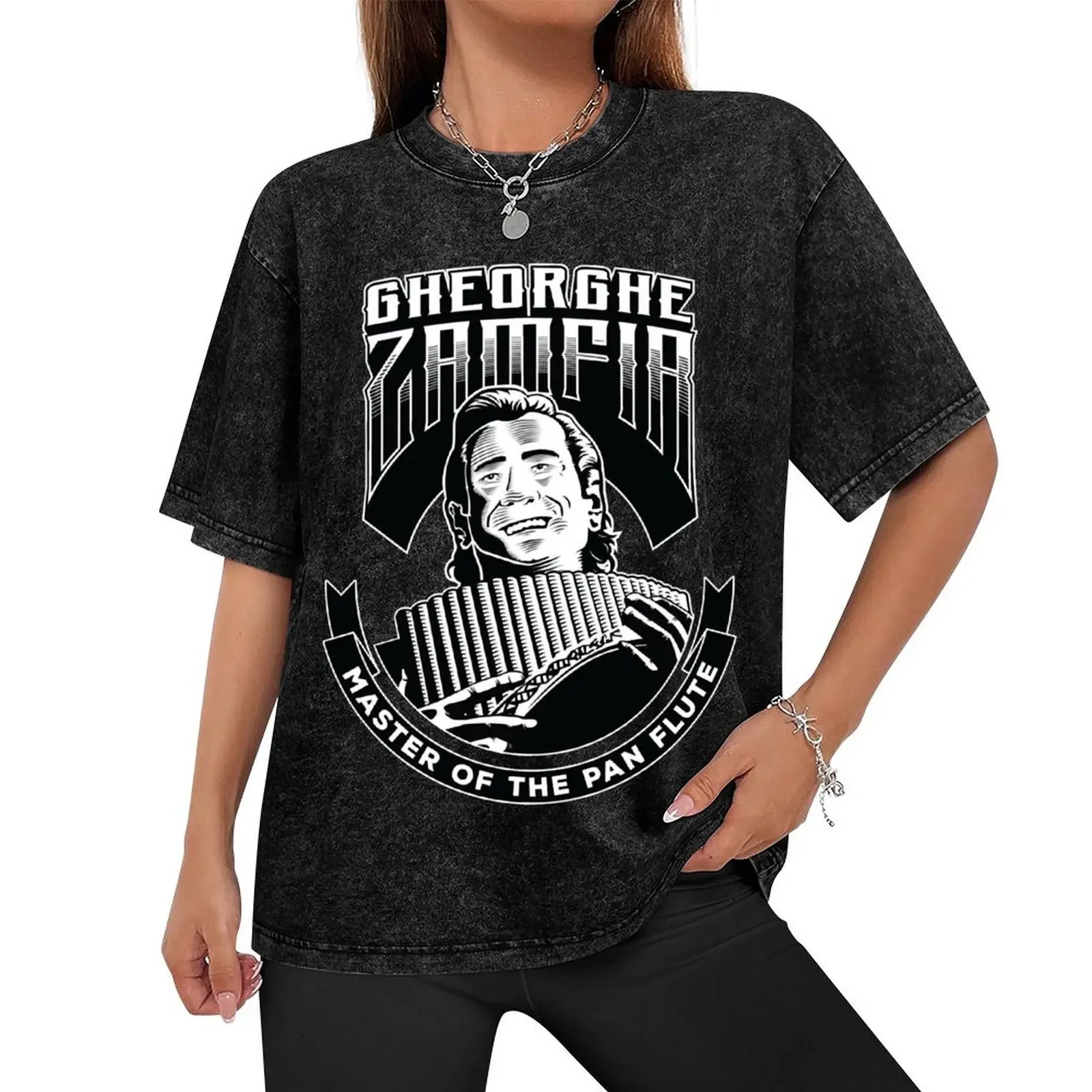 Zamfir - MASTER OF THE PAN FLUTE T-Shirt vintage graphic tee graphics customs fitted t shirts for men