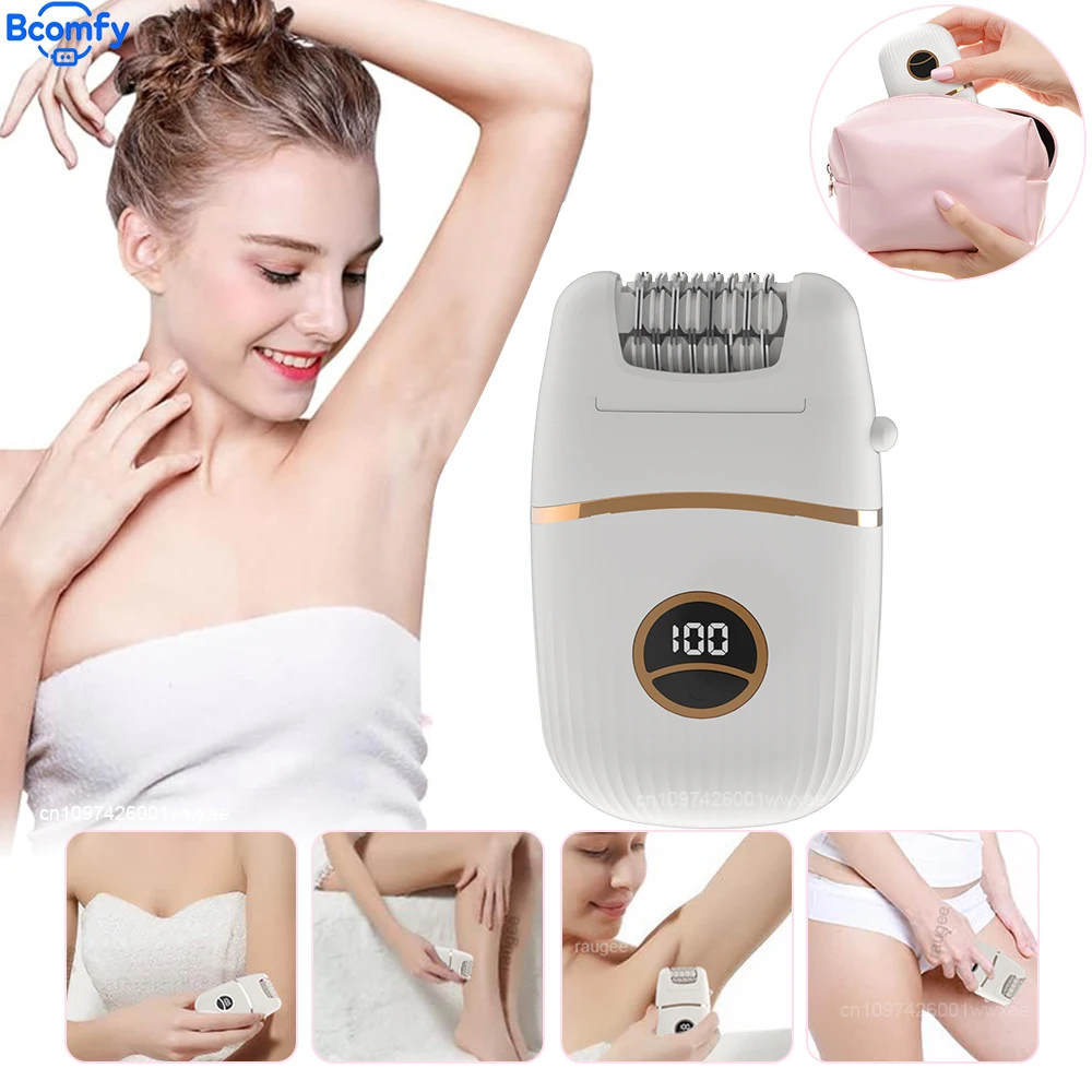 ماكينة حلاقة كهربائية للنساء تحت الإبط والساقين ماكينة تشذيب الجسم للسيدات IPX7 ماكينة حلاقة مقاومة للماء مزيل شعر لا تشوبه شائبة وغير مؤلم