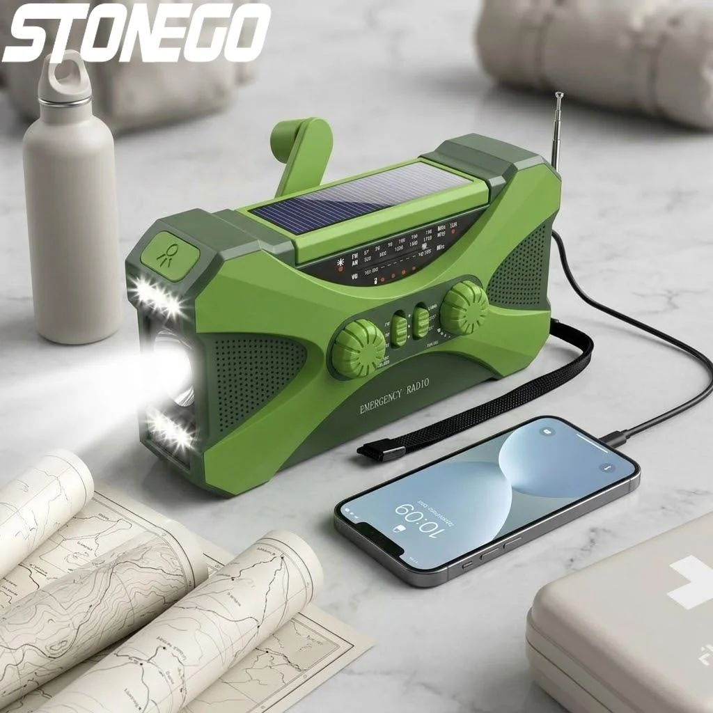 lampe-torche-led-rechargeable-portable-radio-solaire-10000mah-double-haut-parleur-lumiere-d'urgence-alarme-sos-camping-en-plein-air