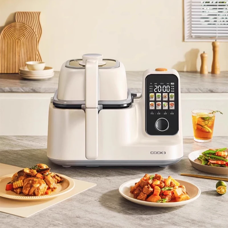 Robô de cozinha multifuncional, 3l, grande capacidade, máquina de cozinhar inteligente, pode ser usado como panela automática doméstica