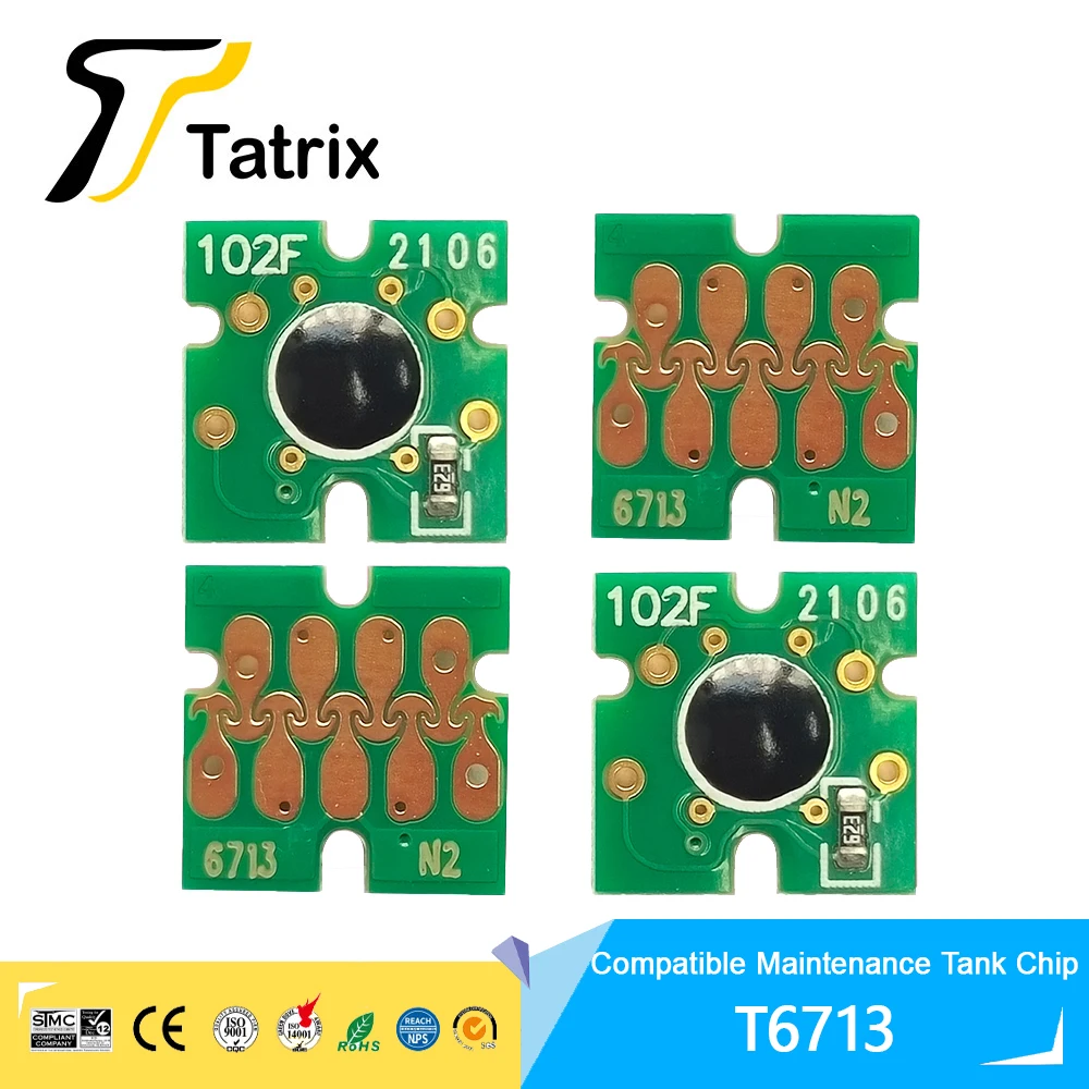 Tatrix T6713 maintenance box chip Compatible For Epson WF-M21000/M20590D/C21000/C20750/C20600/C20590/C17590 Waste Ink Tank chip