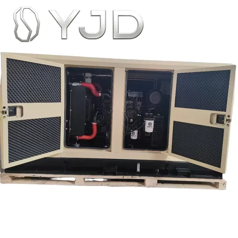 YJD Powerful 80kva Silent Diesel Generator with ATS 64kw Soundproof Enclosure Powered by Weichai WP4.1D80E201 60Hz Frequency