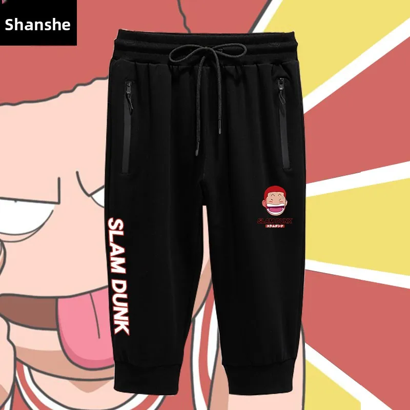 

Q Version Baskeall orts Anime Cartoon Printed Cotton Casual Sweatpants Men Women Students Summer Leisure Pants