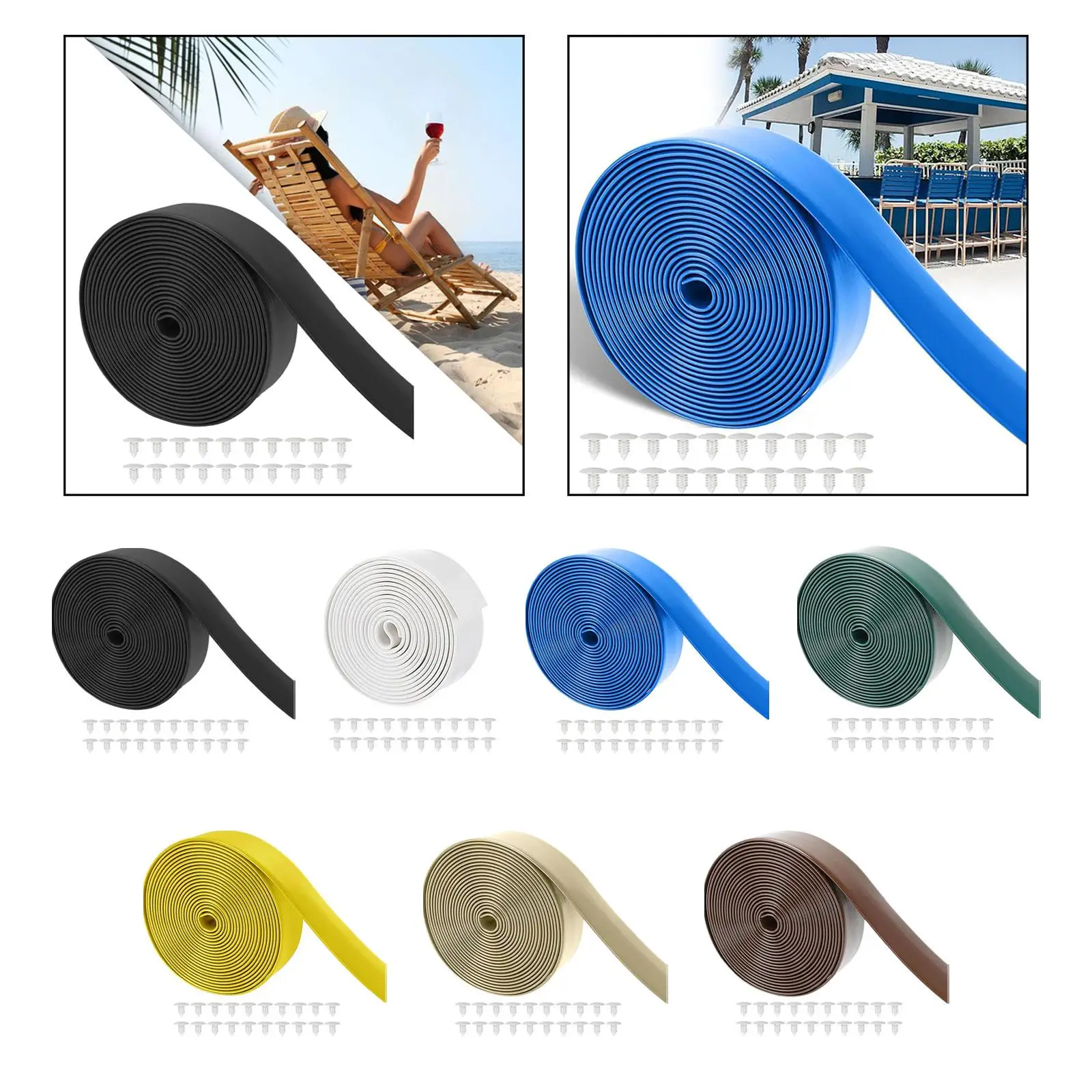 Vinyl Straps for Patio Chairs Repair Easy to Install Multifunctional 2\