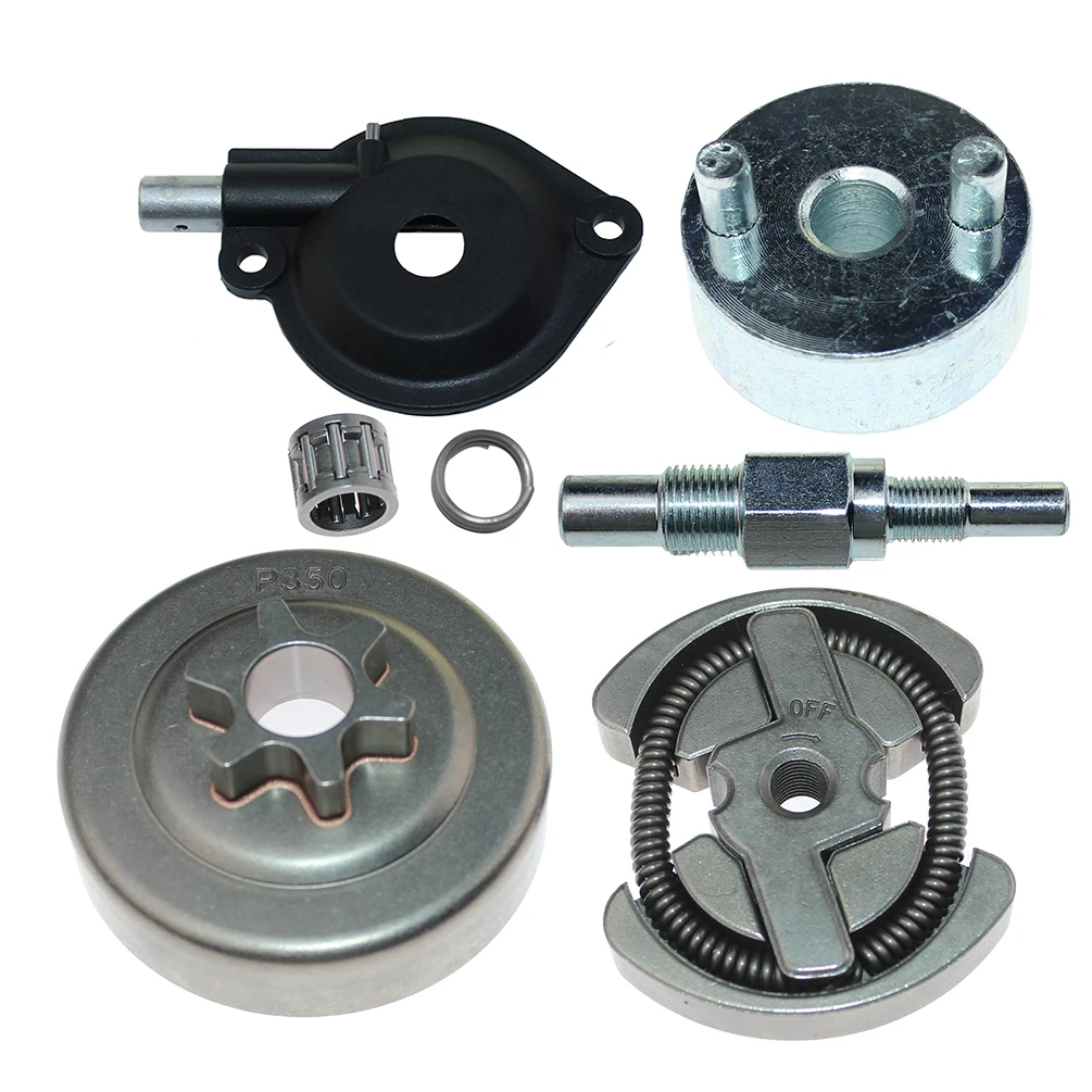3/8-6T Clutch Drum Spur/Oil Pump For Husqvarna 120 Mark II 230 235 235e 236 236e 240 240e Jonsered CS2234 CS2234S RedMax GZ380