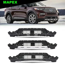 Lower lip of front bumper silver trim frame lower part of chin For Ford Explorer Front Bumper 2020 2021 2022 2023