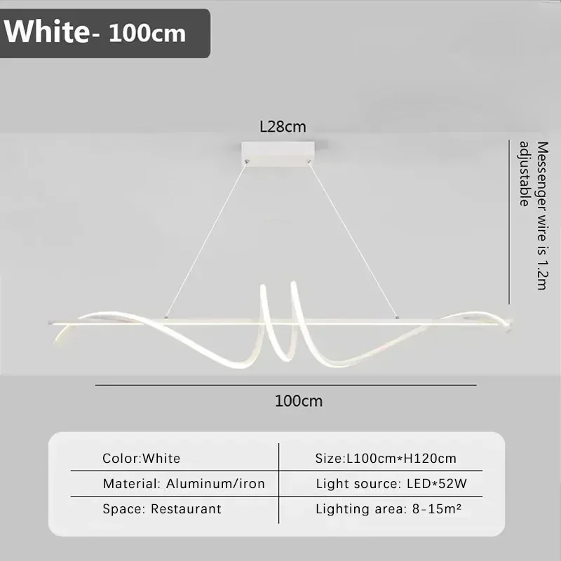Moderne LED-hanglampen voor eetkamer Keuken Hanglampen Minimalistische binnenverlichting Home Decor Wit Zwart Keukenlampen