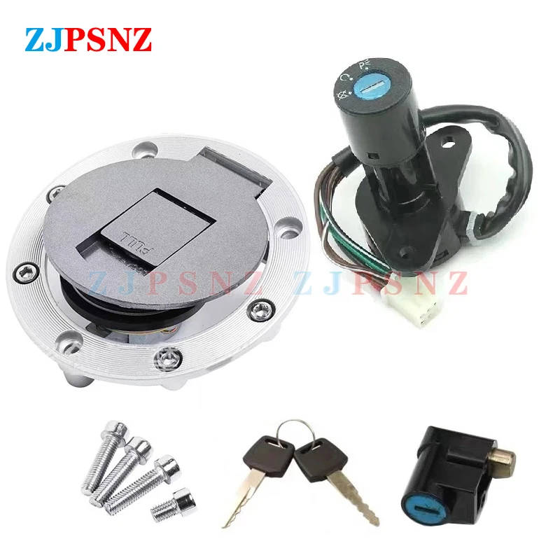 Universal Motorcycle GS125 GS150 Sets Of Locks Total Lock Sets Ignition Keys Switch Seat Lock Fuel Tank Gas Cap Cover 6 Wires