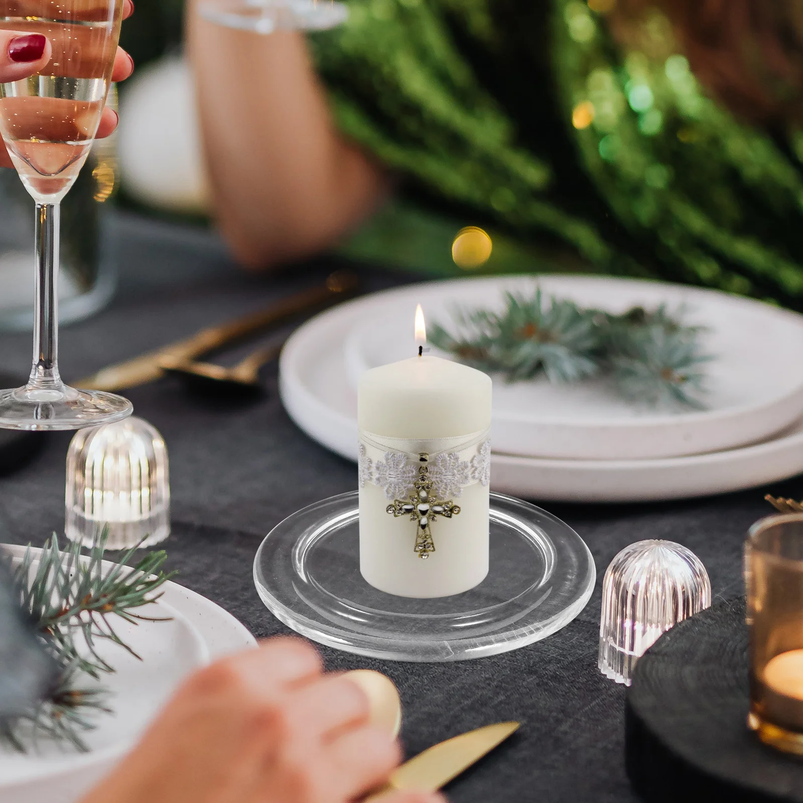 

Glass Tray Fine Workmanship Multipurpose Use As Jewelry Tray and Holder Elegant Decorative Glass Plate for Table