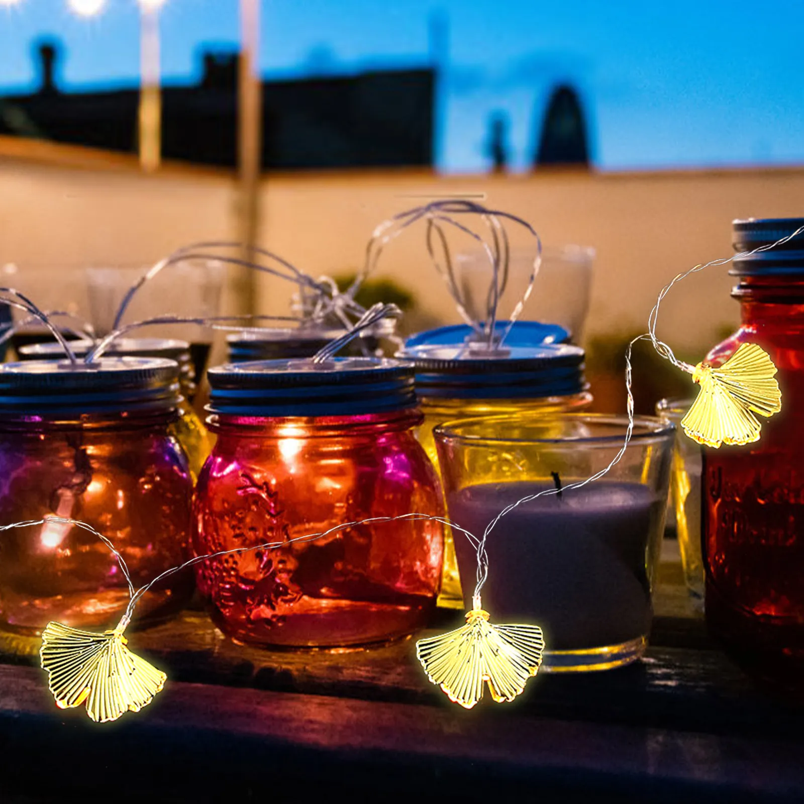 

Гирлянда из золотых листьев, светодиодные декоративные подвесные светильники для фестивалей, вечеринок, дома, сада, Рождества, для улицы и помещений