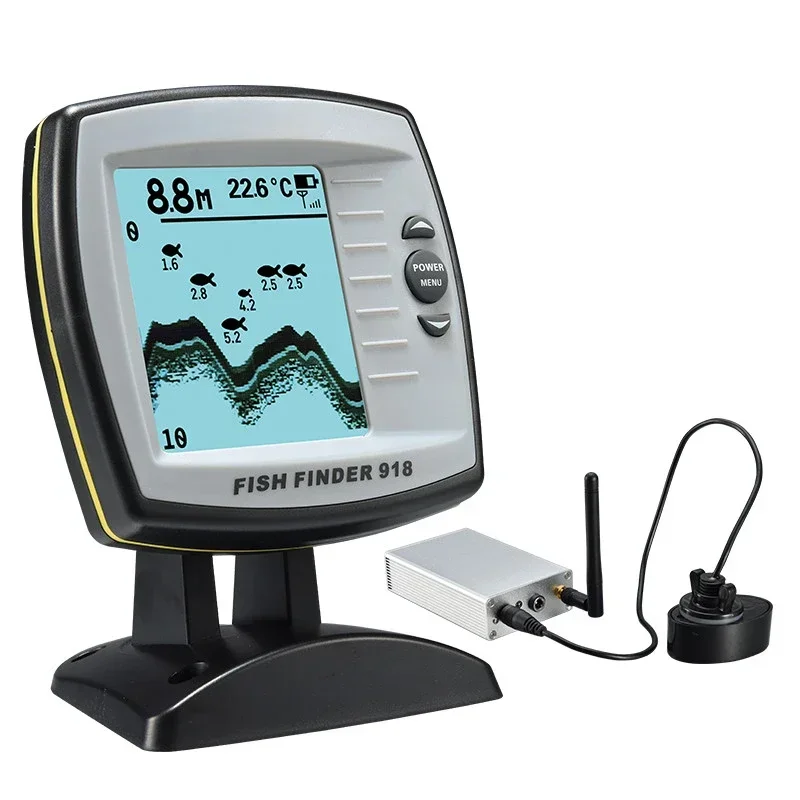 Remote Control Bait Boat Fish Finder, LCD Perating Range, 300m Depth Range, 100m Wireless, 3.5