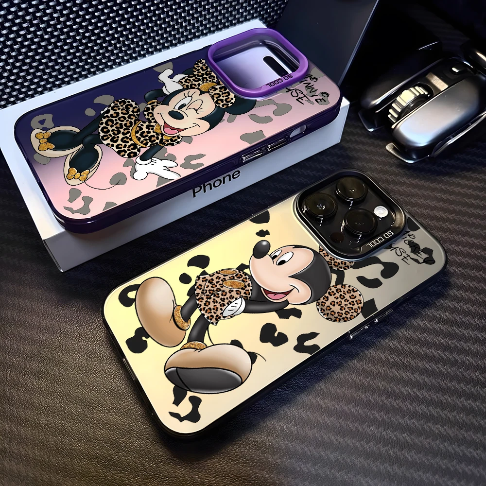 Disneys Minnie Mickeys Leopard Phone Case for Samsung Galaxy S26 S25 Edge S24 S23 S22 S21 FE S20 Ultra Plus 5G Silver Hard Cover - view 5