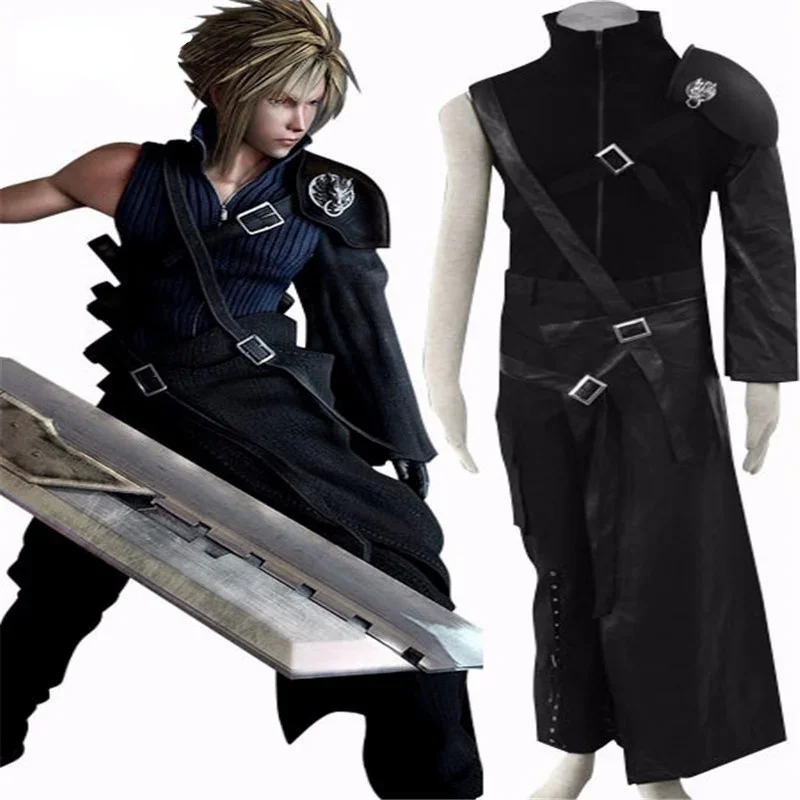 

New Black Final Fantasy VII Cloud Cotton Cosplay Brand Costumes