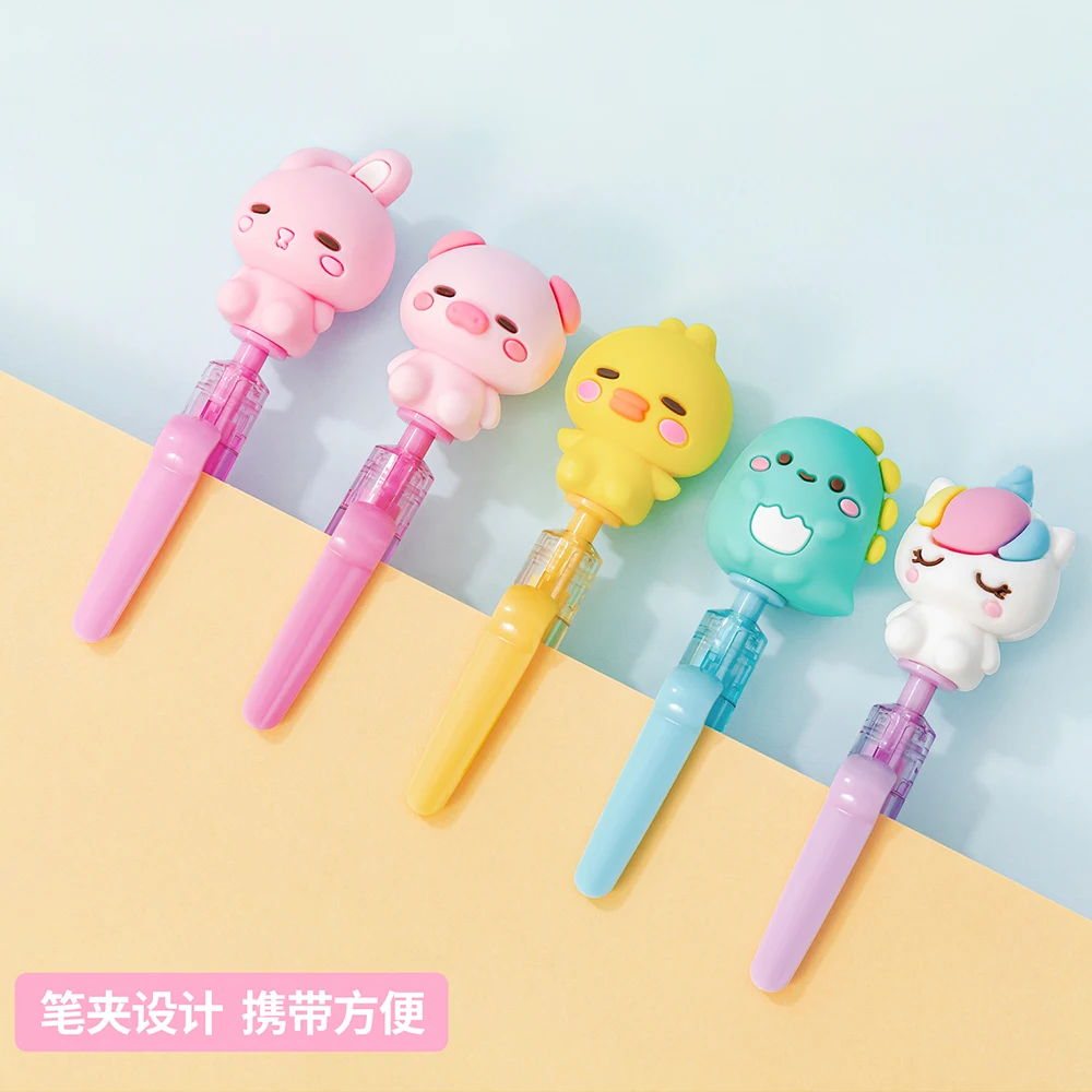 Iigen 5pcs/set Kawaii Gel Pens Cartoon Animal Cute Writing Pen School Supplies Creative Japanese Kawaii Stationery Gift for Kids