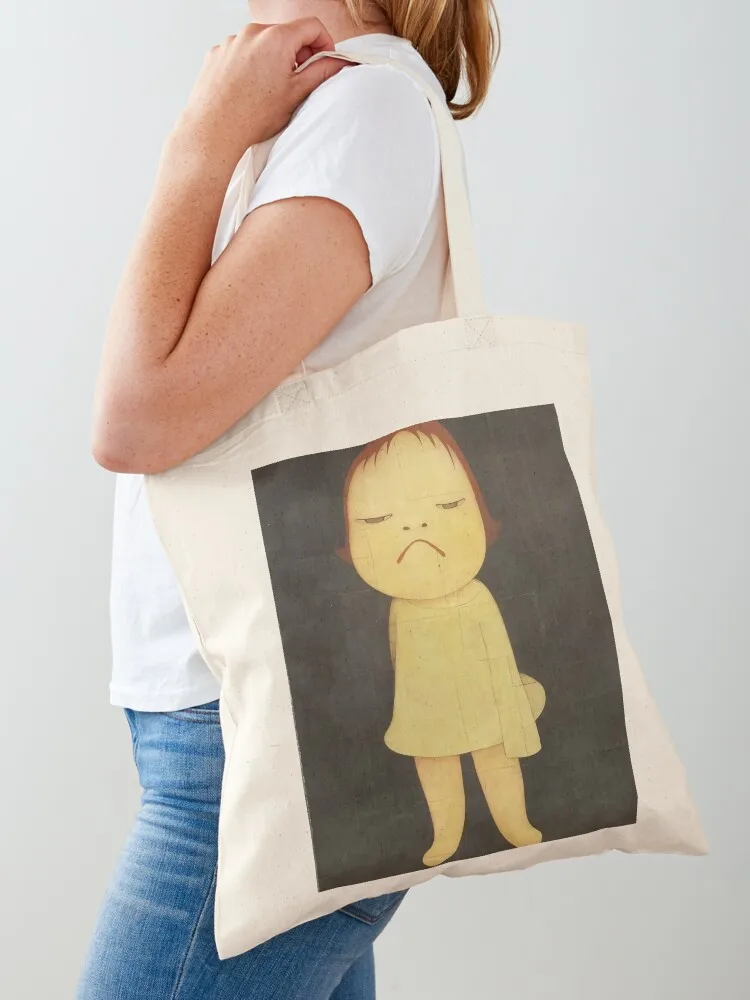 Vintage YOSHIMOTO NARA angry Baby Girl, upset Tote Bag tote bag custom Big bag custom canvas