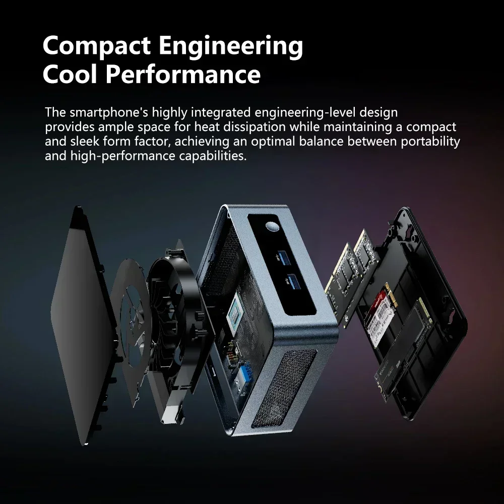 Mini-PC AMD Ryzen 5 3550H CPU Mini-PC Gamer Desktop-Computer M.2 SATA SSD 2xDDR4 Slot NVME SSD WIFI6E BT5.3 HD Windows 11 Pro