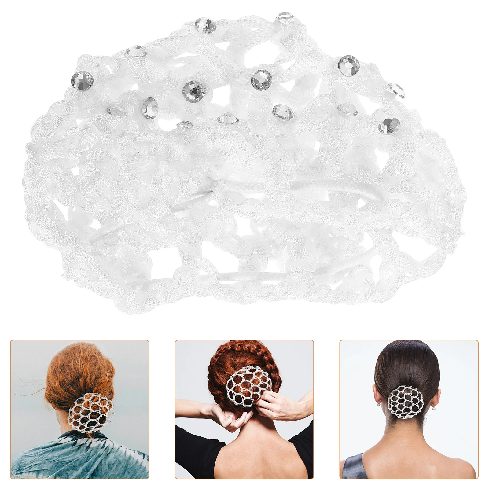 

Elastic Durable Rayon Hair Pearl Decoration Suitable for Bride Hairstyle Hospital Lab Food Service Hairnet for Buns