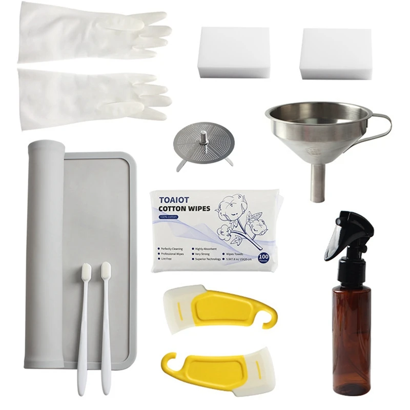 

3D Printing Post-Processing Kit, SLA DLP 3D Print Accessories, For Removing, Cleaning, Finishing Tool Kit