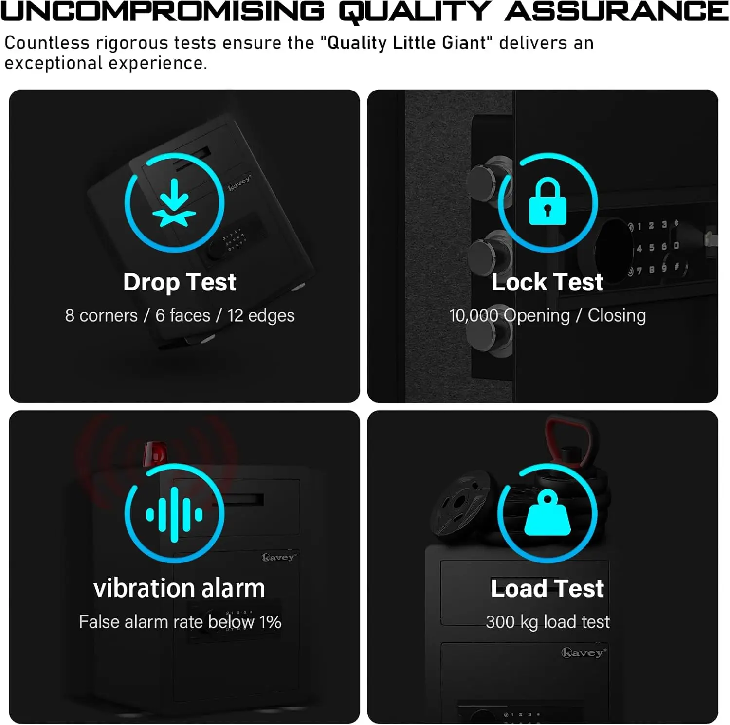2.0 Cub Fireproof Safe Box, Cash Drop Safe for Business, Money Box with Drop Slot with Backlit Touch Keypad & Dual Alarm System