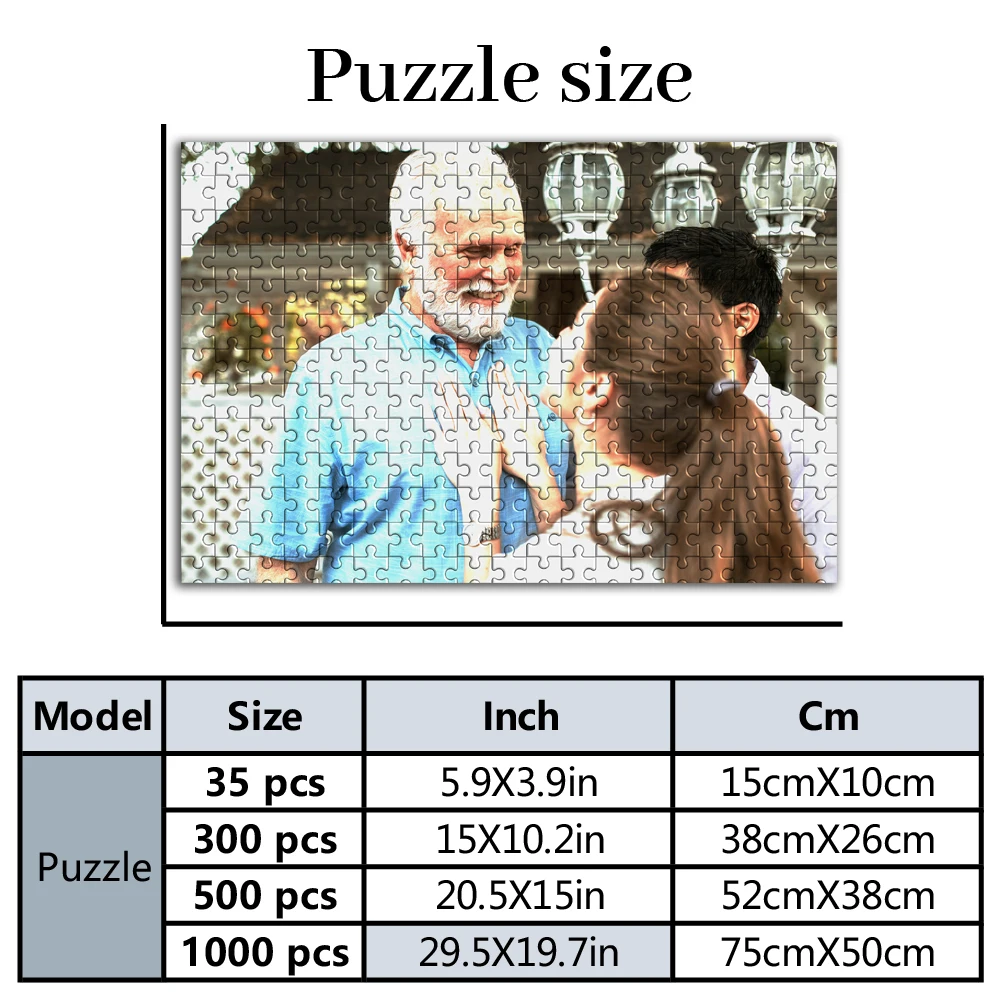 35/300/500pcs family Custom Poster Custom Puzzles in Photos Personalized Photo For Kids Toy Educational toys