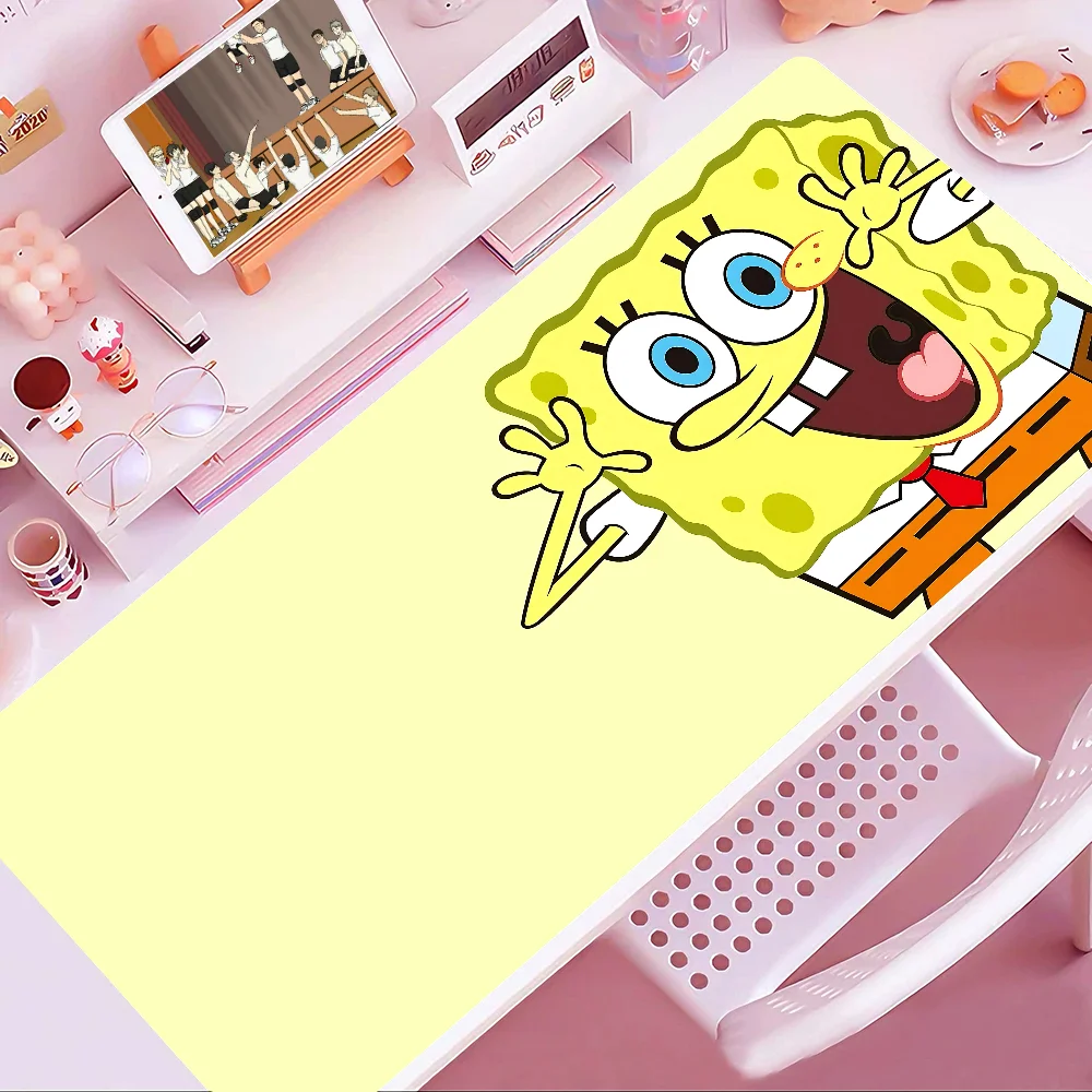 Cartoon Funny S-Spongebob Mousepad New Arrivals Large Gaming Mousepad L XL XXL Gamer Mouse Pad Size For Keyboards Mat