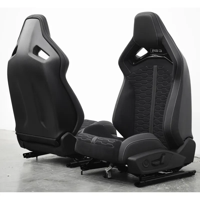 Full Carbon Fiber Racing Style Bucket Seats With Thick Bolster Support Universal Sports Vehicle Interior Modification