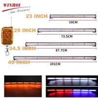 12-24V Amber Red Blue White COB Car Strobo Lights Wireless Control Police Strobe Light Bar Warning Emergency Beacon for Truck
